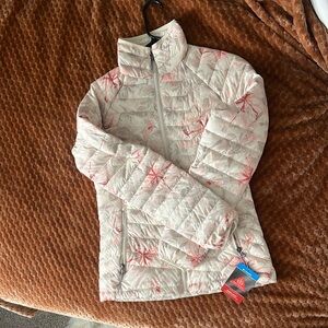 Columbia Women's Puffer Jacket - White and Pink